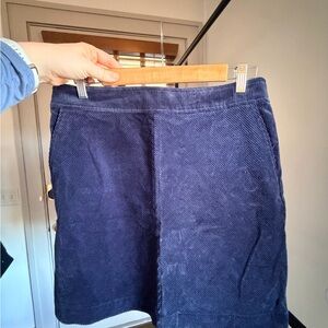 Boden Deep Blue Corduroy Skirt